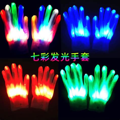Led Colorful Luminous Gloves Performance Dance Fluorescent Dance Props