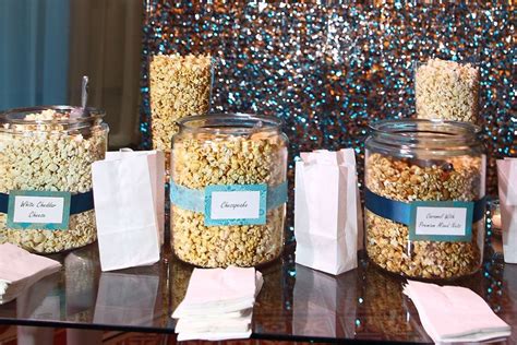 Popcorn Station Where Guests Can Fill A Bag With The Signature Flavors