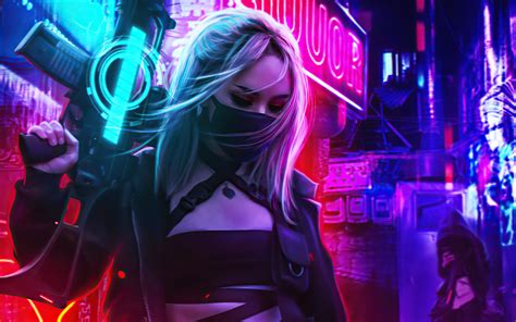 1680x1050 Cyberpunk Girl In Neon Mode 5k Wallpaper1680x1050 Resolution