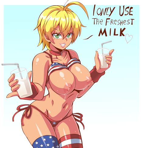Rule 34 1girls American Flag Bikini Areolae Big Breasts Breast Milk