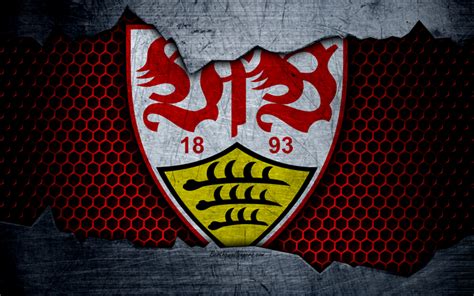 Der vfb stuttgart, offiziell verein für bewegungsspiele stuttgart 1893 e. Download wallpapers Stuttgart, 4k, logo, Bundesliga, metal ...