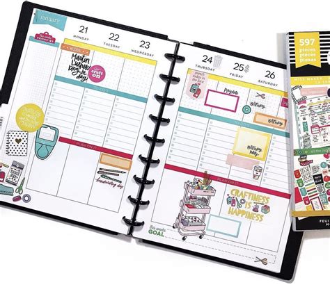 Classic Happy Planner Weekly Layout Using The Hp Miss Maker Sticker