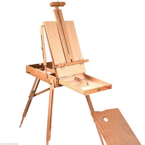 Wooden French Easel Sketch Box Portable Folding Durable Artist Painters