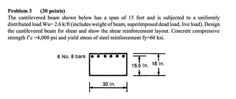 Solved Problem 3 30 Points The Cantilevered Beam Shown