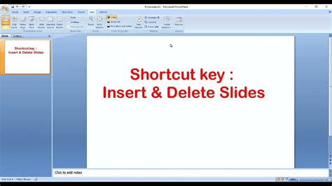 Shortcut Key To Add And Delete Slides In Microsoft Powerpoint Youtube