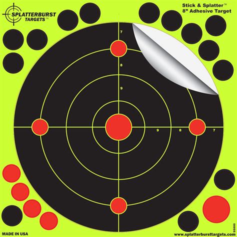 Splatterburst Targets 8 Stick And Splatter Adhesive Shooting Targets Pack Of 50 18 99 Free S