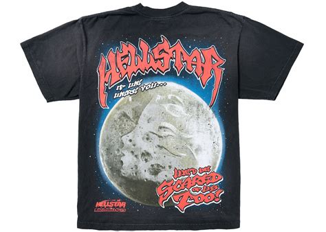 Hellstar Full Moon T Shirt Black Mens Fw23 Us