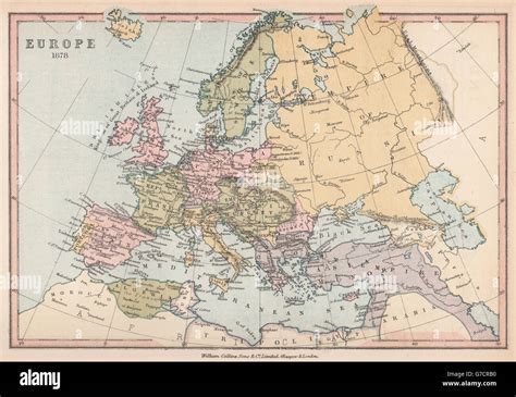 Europe 1878 After Congresstreaty Of Berlin Bartholomew 1878