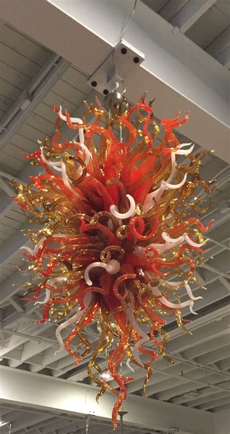 Hand Blown Glass Chandelier In The Style Of Chihuly Modernism