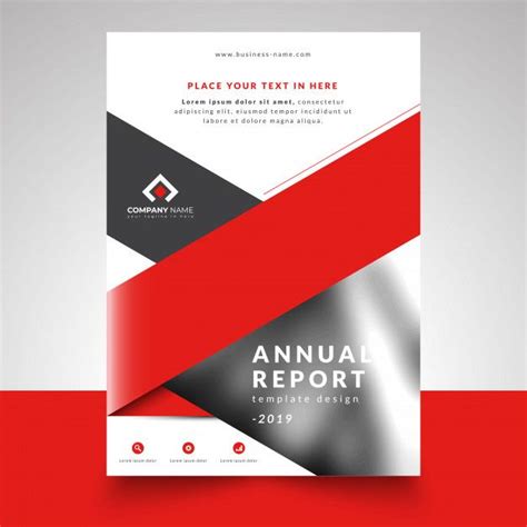 Red Business Annual Report Template | Company brochure design, Annual ...