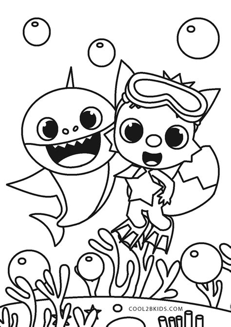 Free Printable Baby Shark Coloring Pages