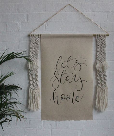 Personalised Macrame Modern Calligraphy Wall Art By Polly And Me