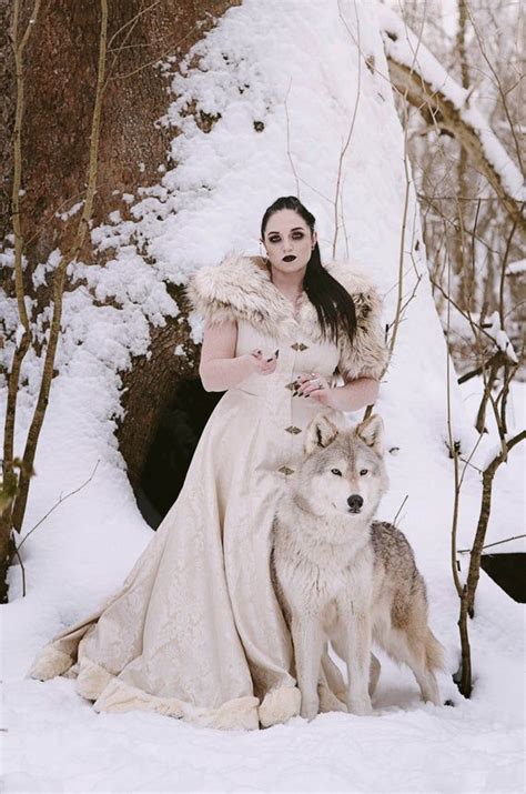 Viking Queen Wedding Dress Unique Faux Fur Trimmed Coat Gown Etsy In