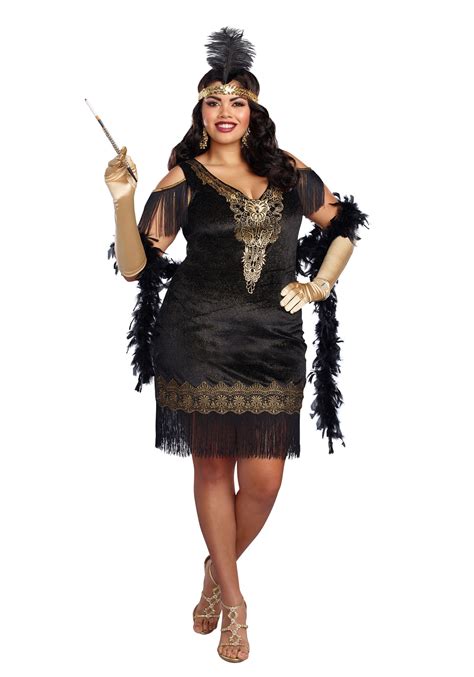 Plus Size Womens Swanky Flapper Costume 1x 2x 3x 4x