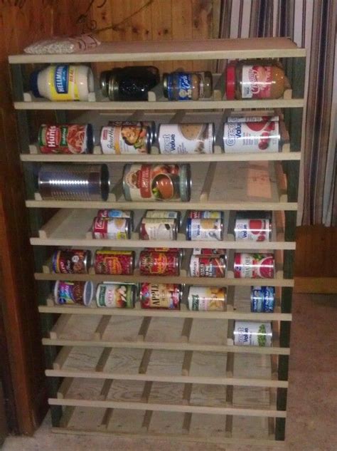 They're great for organizing and seeing what you've got! Canned food storage rack...was fairly easy to make, works ...
