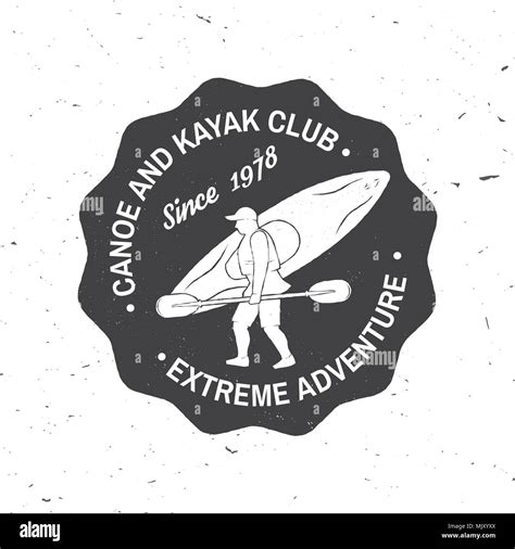 Canoe And Kayak Club Badge Vector Illustration Concept For Shirt