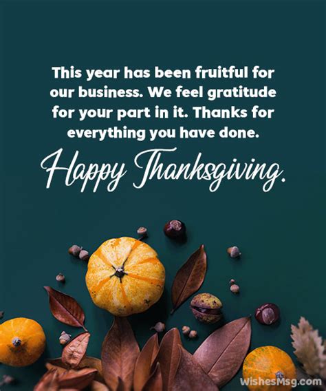 Thanksgiving Messages For Business Clients And Customers