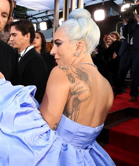 Lady Gaga Back Tattoos On Full Display At Golden Globes