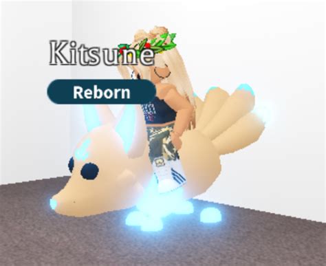 Neon Kitsune Rideable Adopt Me Roblox Virtual Pet Very Rare Not Many