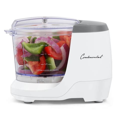 Continental Electric 15 Cup Electric Mini Food Chopper With Stainless