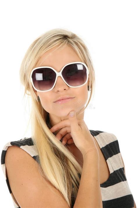 Beautiful Blonde Woman In Sunglasses Stock Image Image Of Female