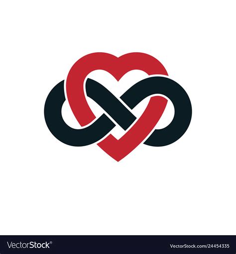 Timeless Love Concept Symbol Created Royalty Free Vector