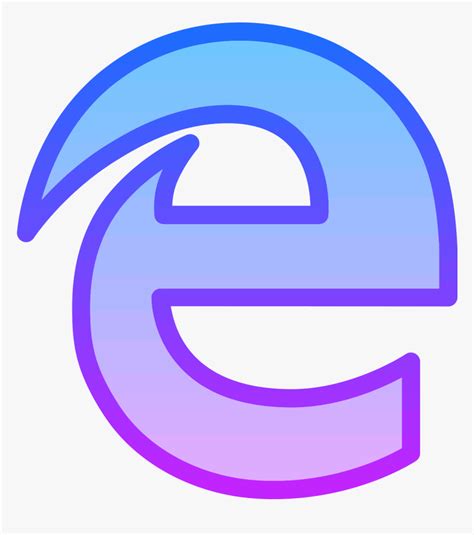 Microsoft Edge Icon It A Logo Of Edge Reduced To A Hd Png Download