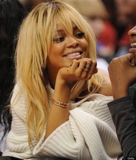 Riri's blonde short hair in recent times and pick your preferred. Rihanna Goes Blonde For Elle Cover Shoot, And We Likey ...