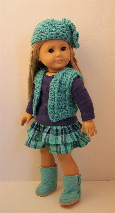 Cute Bluegreen Outfit Like The Skirt American Girl Crochet American