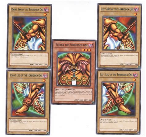 All 5 Pieces Of Exodia For Sale Exodia The Forbidden One 4 Pieces