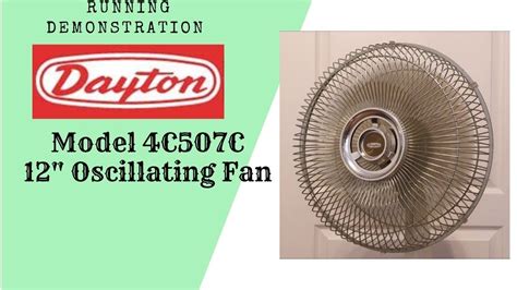 A Demonstration Of The Dayton 12 Oscillating Table Fan Youtube