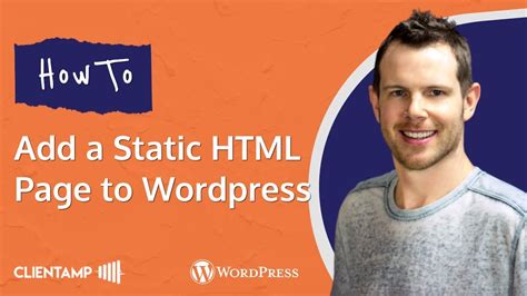 How To Add A Static Html Page To Your Wordpress Website Youtube