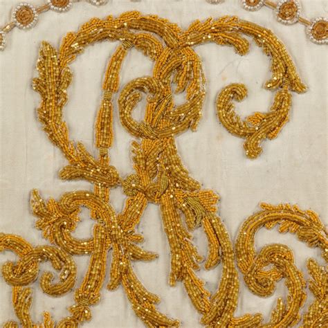 A Gold Thread Embroidery Of Royal French Interest Bada