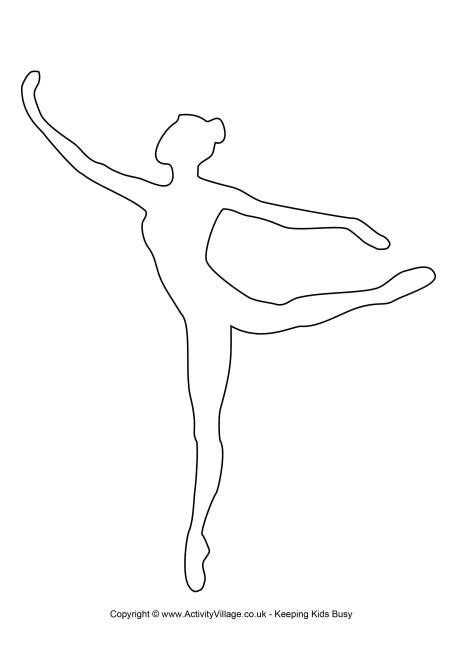 Ballerina Template 1 Ballerina Coloring Pages Silhouette Diy