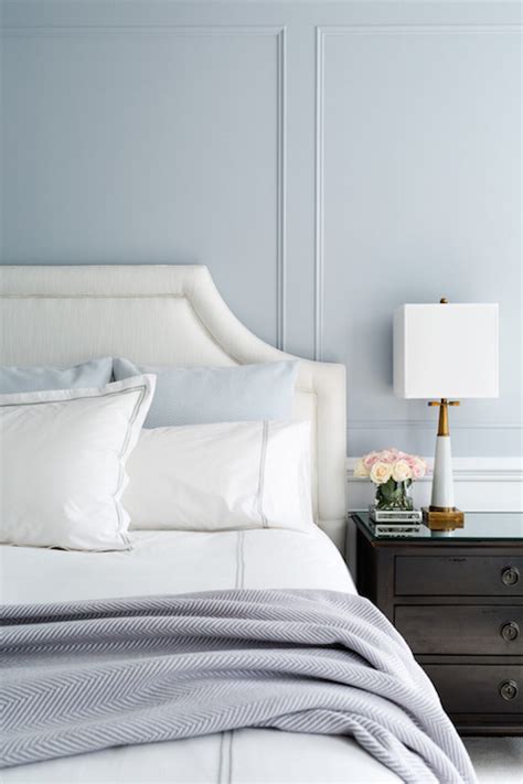 And that makes sense for a bedroom paint color. Blue and Gray Bedroom Design - Transitional - Bedroom