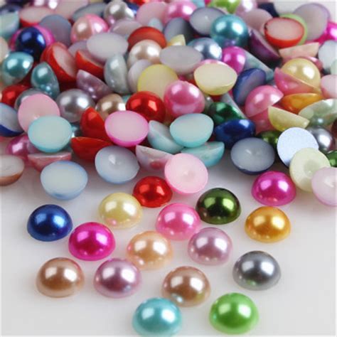 200pcslot 8mm Flatback Pearls Cabochon Beads For Craft Scrapbooking