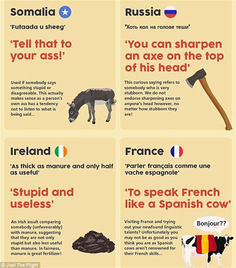 Infographic Reveals The Most Bizarre Insults From Around The World Daily Mail Online