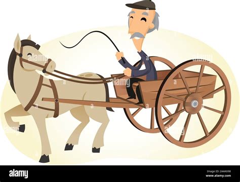 Horse Cart Cartoon