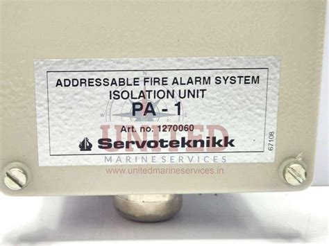 Scana Servoteknikk Pa 1 Addressable Fire Alarm System Isolation Unit