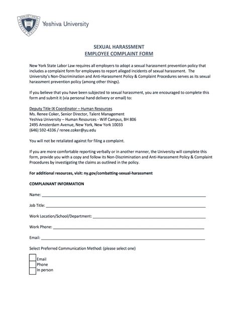 Harassment Complaint Form Template Complete With Ease Airslate Signnow