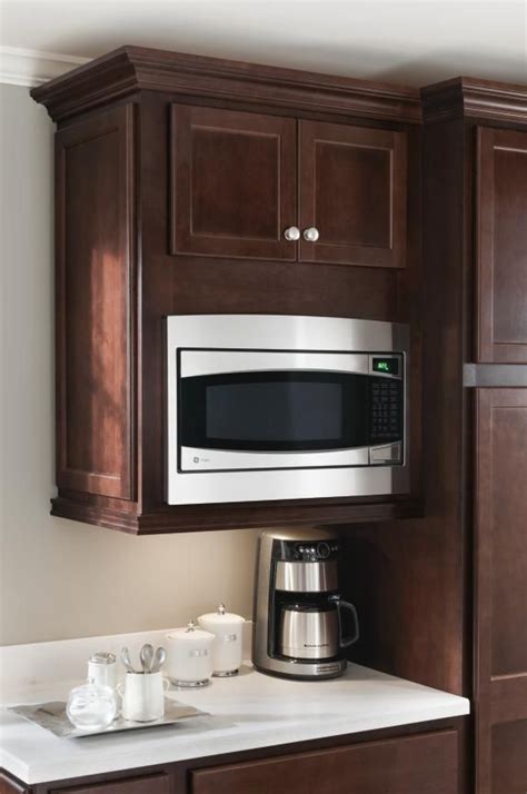 Homecrest Microwave Cabinet Keep Counters Clear With A Wall Built In