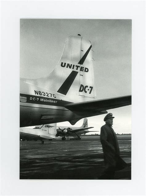 United Airline Douglas Dc 7 At Seattle Tacoma Airport 1958 Buy From