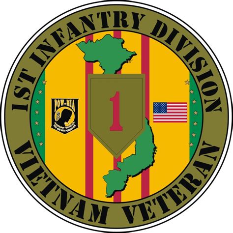 Custom 1st Infantry Division Vietnam Veteran Decal