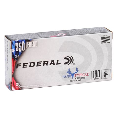Federal Non Typical 350 Legend Ammo 180 Grain Soft Point Maine Ammo