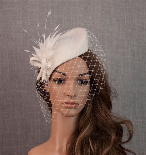 Accessories Teardrop Bird Cage Veil Fascinator Hat Black Retro Vintage