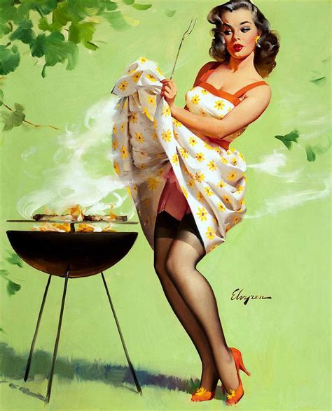 Smoke Screen Vintage Pin Up Girl Painting By Gil Elvgren