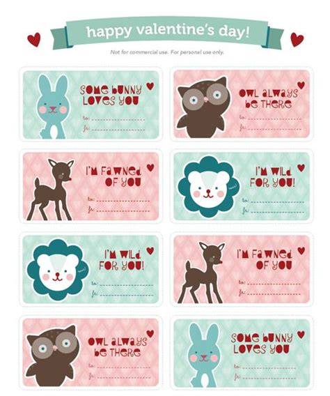 This list includes a wide variety of valentine. 67 best Valentine's Day Labels, Templates and Printables ...