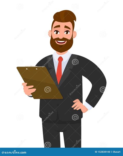 Young Man Keeping Hands On Chest Smiling Friendly Bearded Man Expressing Gratitude Cartoon