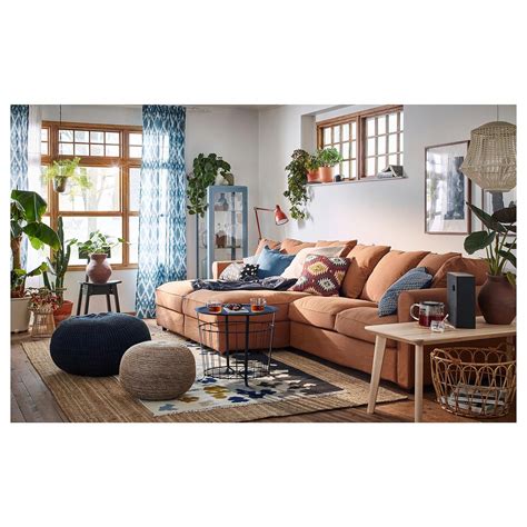GrÖnlid Sectional 4 Seat With Chaiseinseros Light Brown Ikea