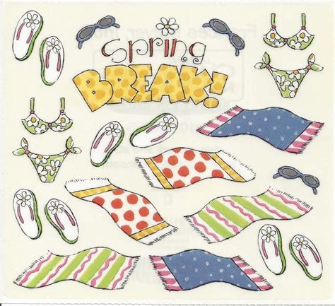 Frances Meyer Spring Break Stickers Beach Towels Etsy Spring Break